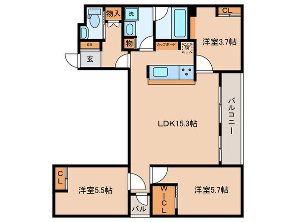 ＴＫＲ５番館の物件間取画像